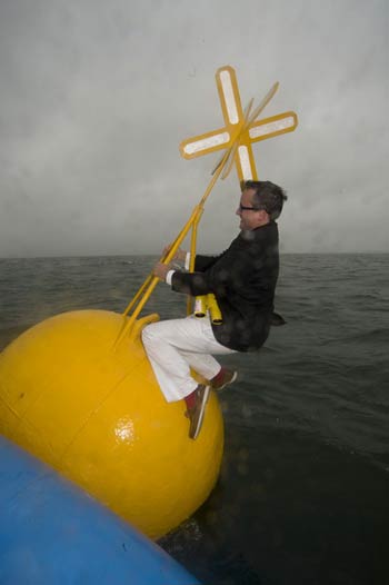 Simon Vigar man on buoy