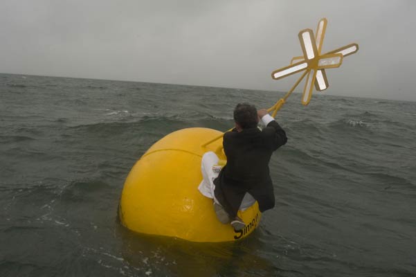 Simon Vigar man on buoy