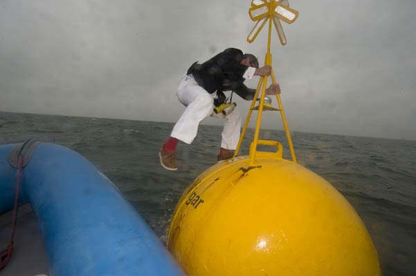 Simon Vigar man on buoy