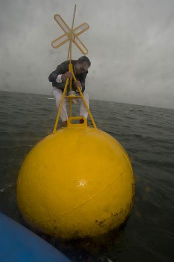 Simon Vigar man on buoy