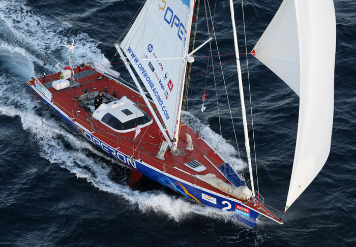 VELUX 5 OCEANS Skipper Zbigniew 'Gutek' Gutkowski onboard his yacht, Operon Racing, on the first of 5 Ocean Sprints in the VELUX 5 OCEANS around the world race.