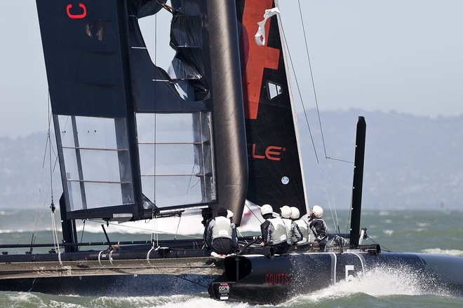 AC45 capsizes in San Francisco
