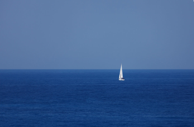 Yacht at sea