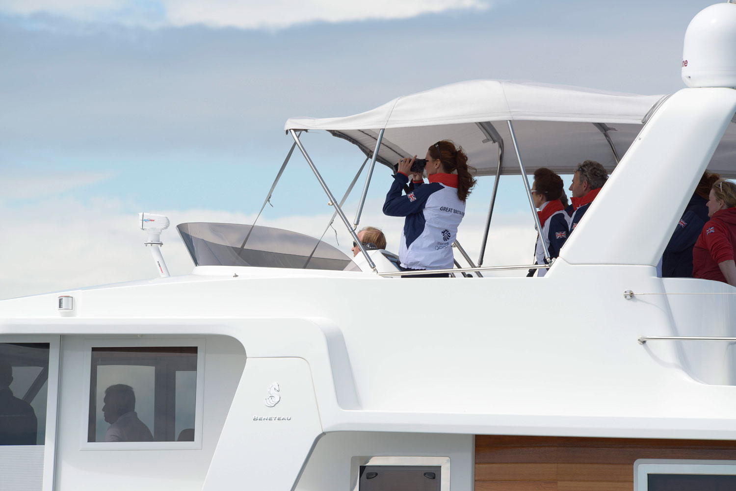 Kate Middleton watches Olympic sailing