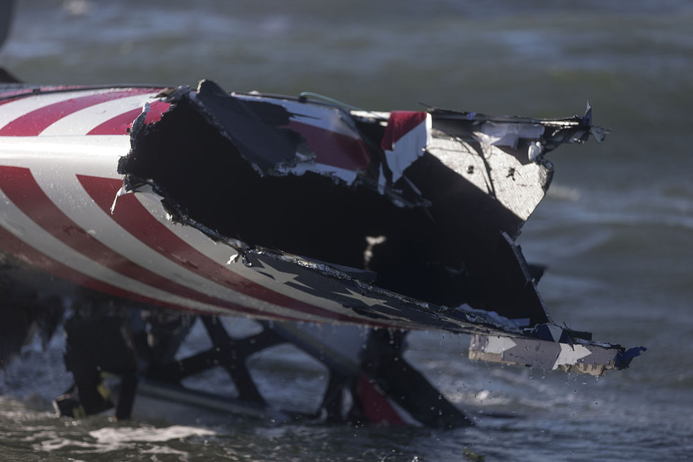 ORACLE Team USA, AC72 rescue
